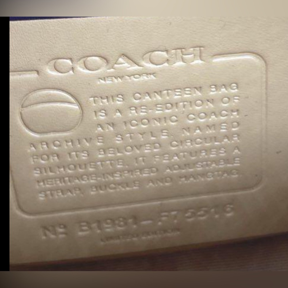 Coach Rare Limited Edition Canteen Crossbody Bag Pristine Condition - Picture 3 of 16